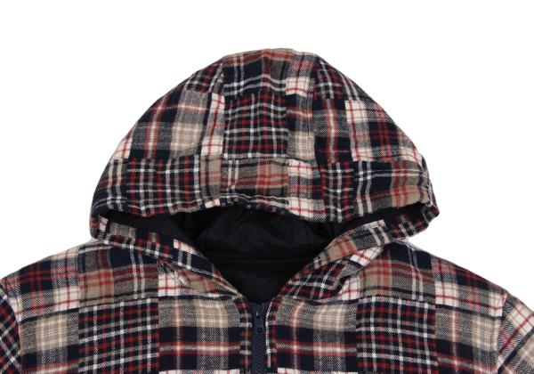 Papas Crazy Check Flannel Padded Jacket Navy Multi Size L