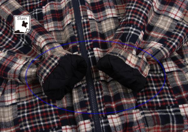Papas Crazy Check Flannel Padded Jacket Navy Multi Size L