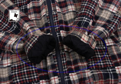 Papas Crazy Check Flannel Padded Jacket Navy Multi Size L