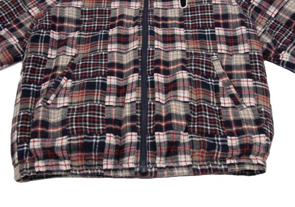Papas Crazy Check Flannel Padded Jacket Navy Multi Size L