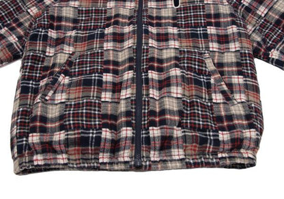 Papas Crazy Check Flannel Padded Jacket Navy Multi Size L