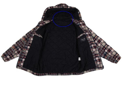 Papas Crazy Check Flannel Padded Jacket Navy Multi Size L