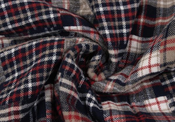Papas Crazy Check Flannel Padded Jacket Navy Multi Size L