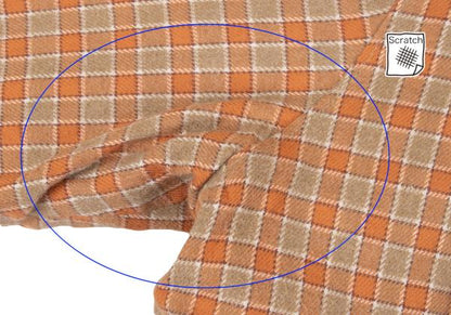 Papas Padded Check Flannel Shirt Jacket Orange Size L