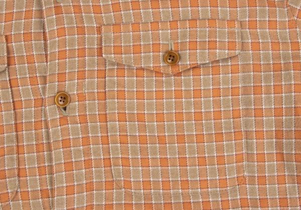 Papas Padded Check Flannel Shirt Jacket Orange Size L