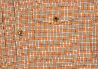 Papas Padded Check Flannel Shirt Jacket Orange Size L