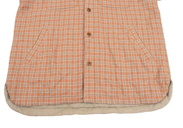 Papas Padded Check Flannel Shirt Jacket Orange Size L