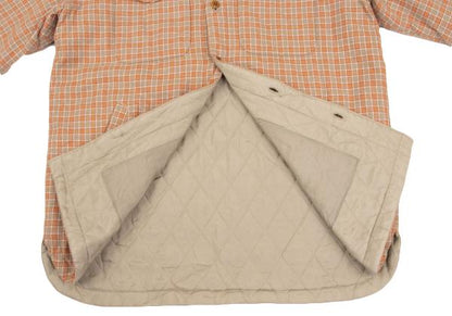 Papas Padded Check Flannel Shirt Jacket Orange Size L