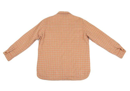 Papas Padded Check Flannel Shirt Jacket Orange Size L