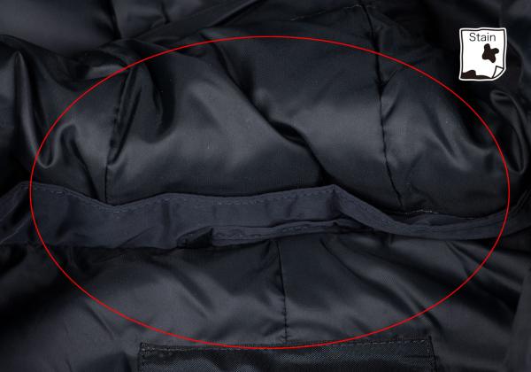 Papas Detachable Hood Long Down Coat Navy Size LL