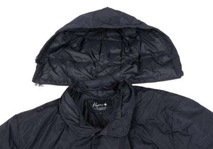 Papas Detachable Hood Long Down Coat Navy Size LL