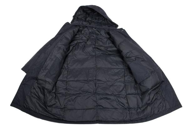 Papas Detachable Hood Long Down Coat Navy Size LL