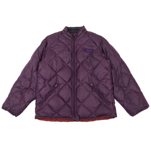 Papas Quilted Down Jacket w/ Inner Print Purple Size 50L