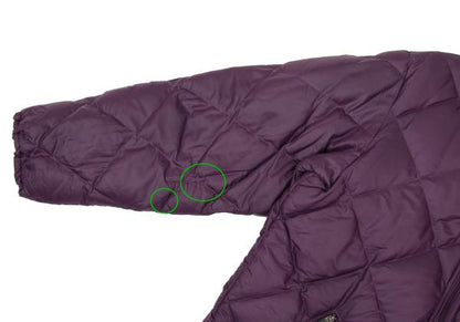 Papas Quilted Down Jacket w/ Inner Print Purple Size 50L