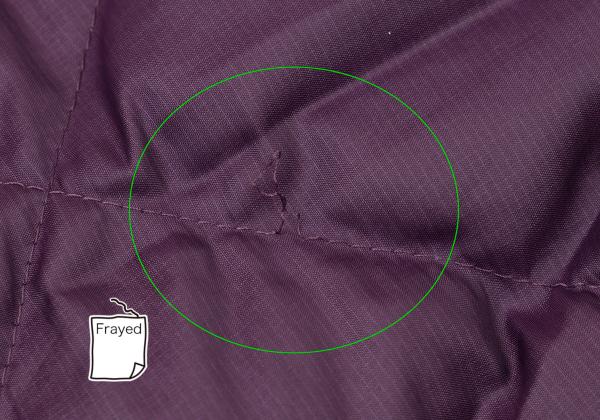 Papas Quilted Down Jacket w/ Inner Print Purple Size 50L