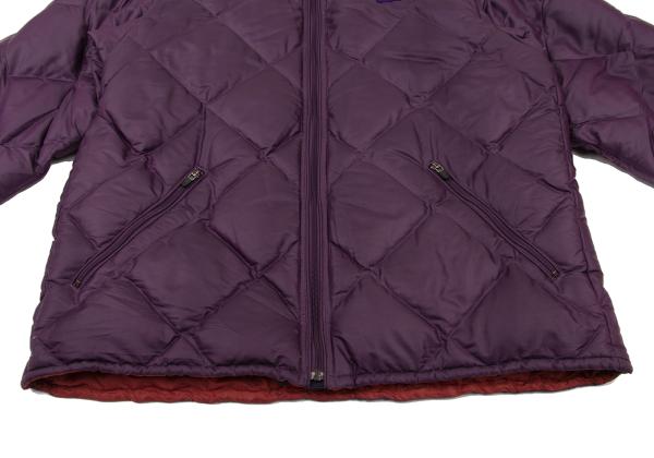 Papas Quilted Down Jacket w/ Inner Print Purple Size 50L
