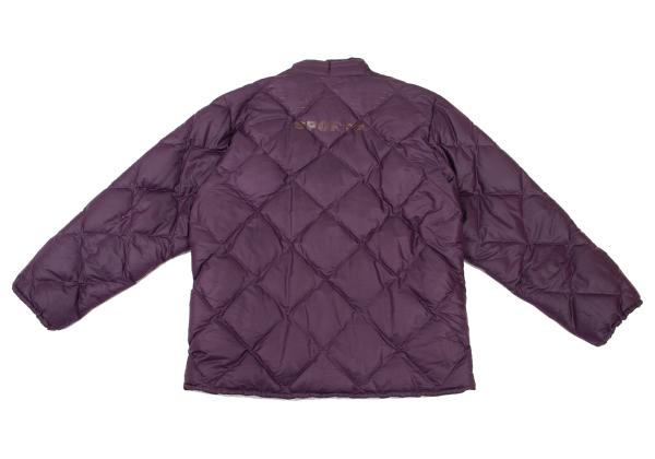 Papas Quilted Down Jacket w/ Inner Print Purple Size 50L