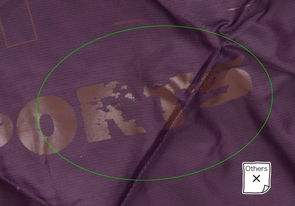Papas Quilted Down Jacket w/ Inner Print Purple Size 50L
