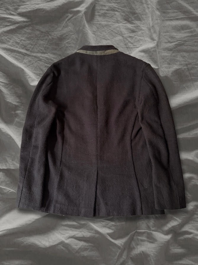 GIORGIO BRATO 2010s Artisan Cotton Blazer Black Size 48