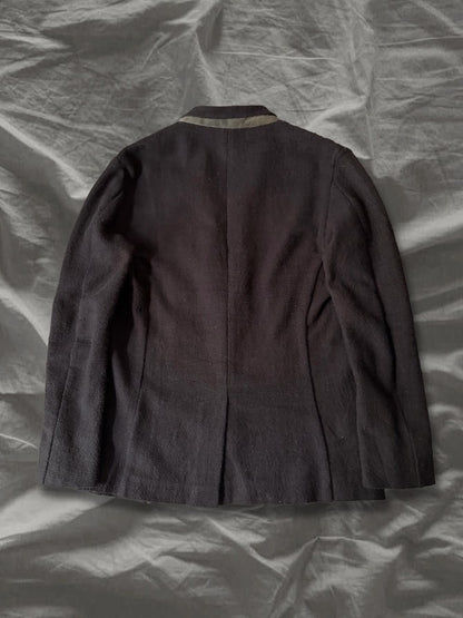GIORGIO BRATO 2010s Artisan Cotton Blazer Black Size 48