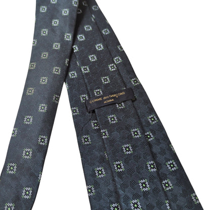 COMME des GARCONS HOMME Keichi Tanaka Rosette Silk Tie Black
