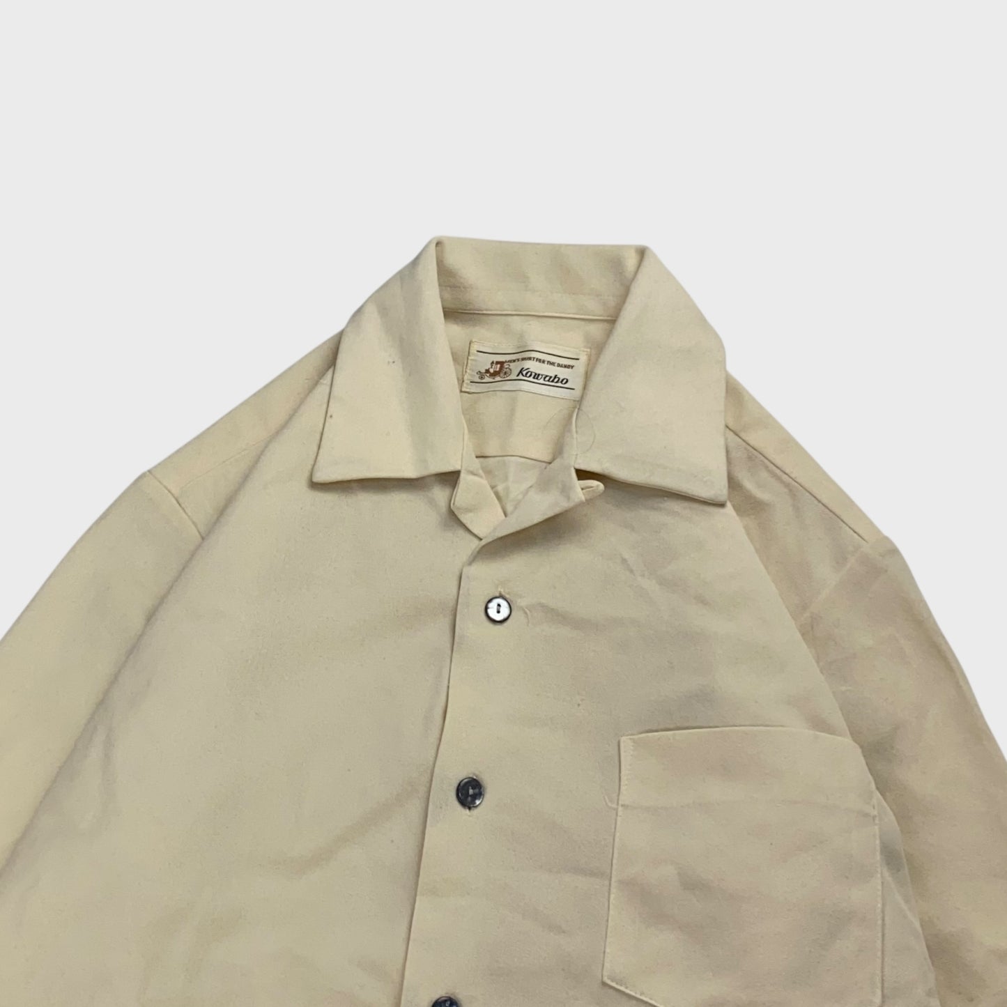 Kowabo Open Collar Shirt White Size M