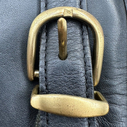 OLD COACH Vintage Turnlock All-Leather Backpack Black