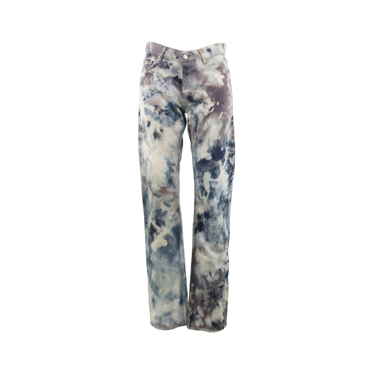 Helmut Lang Gray Blue White Denim Jeans