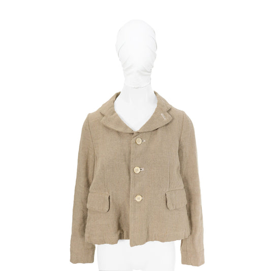 COMME des GARCONS 2013 S/S Beige Gold Linen Jacket Size XS
