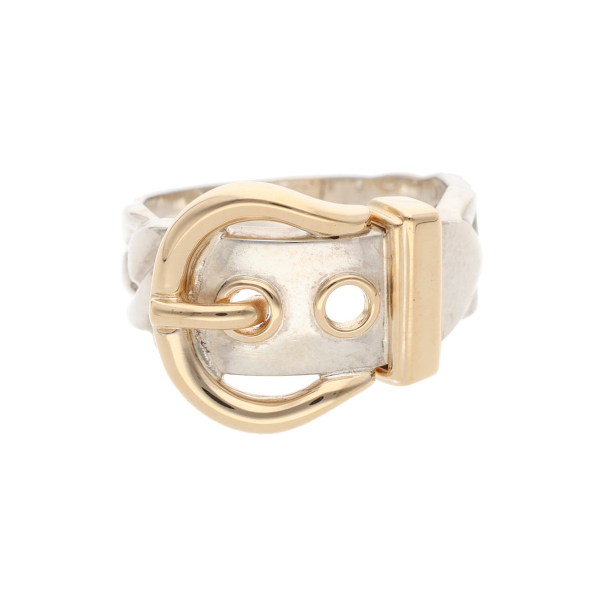 Hermes HERMÈS 925/750 Silver Gold Ring Multi