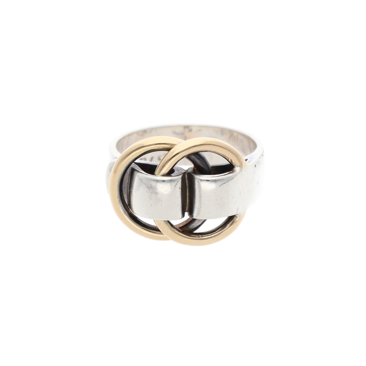 Hermes HERMÈS Silver Gold Ring
