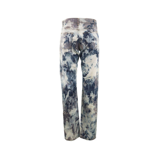Helmut Lang Gray Blue White Denim Jeans