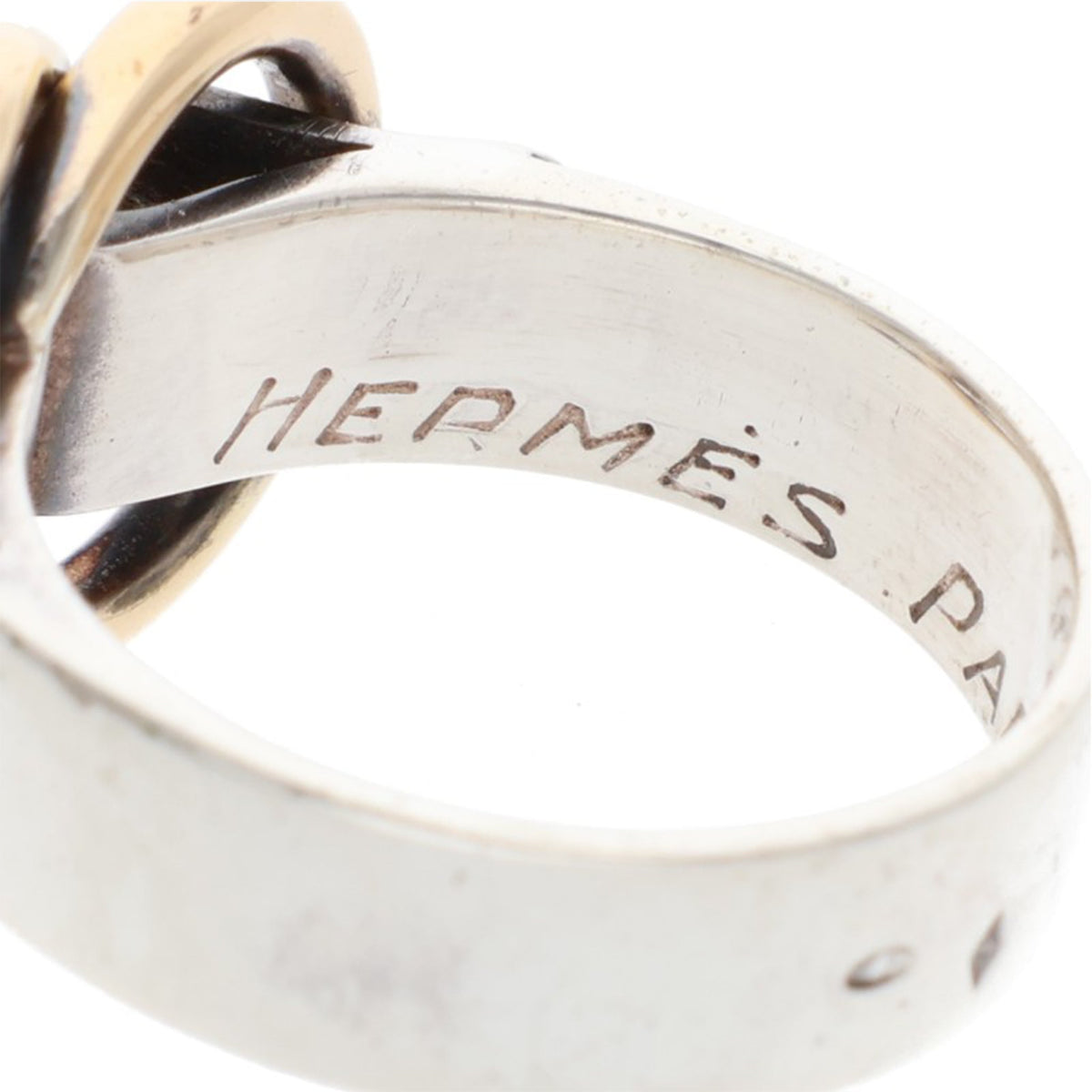 Hermes HERMÈS Silver Gold Ring