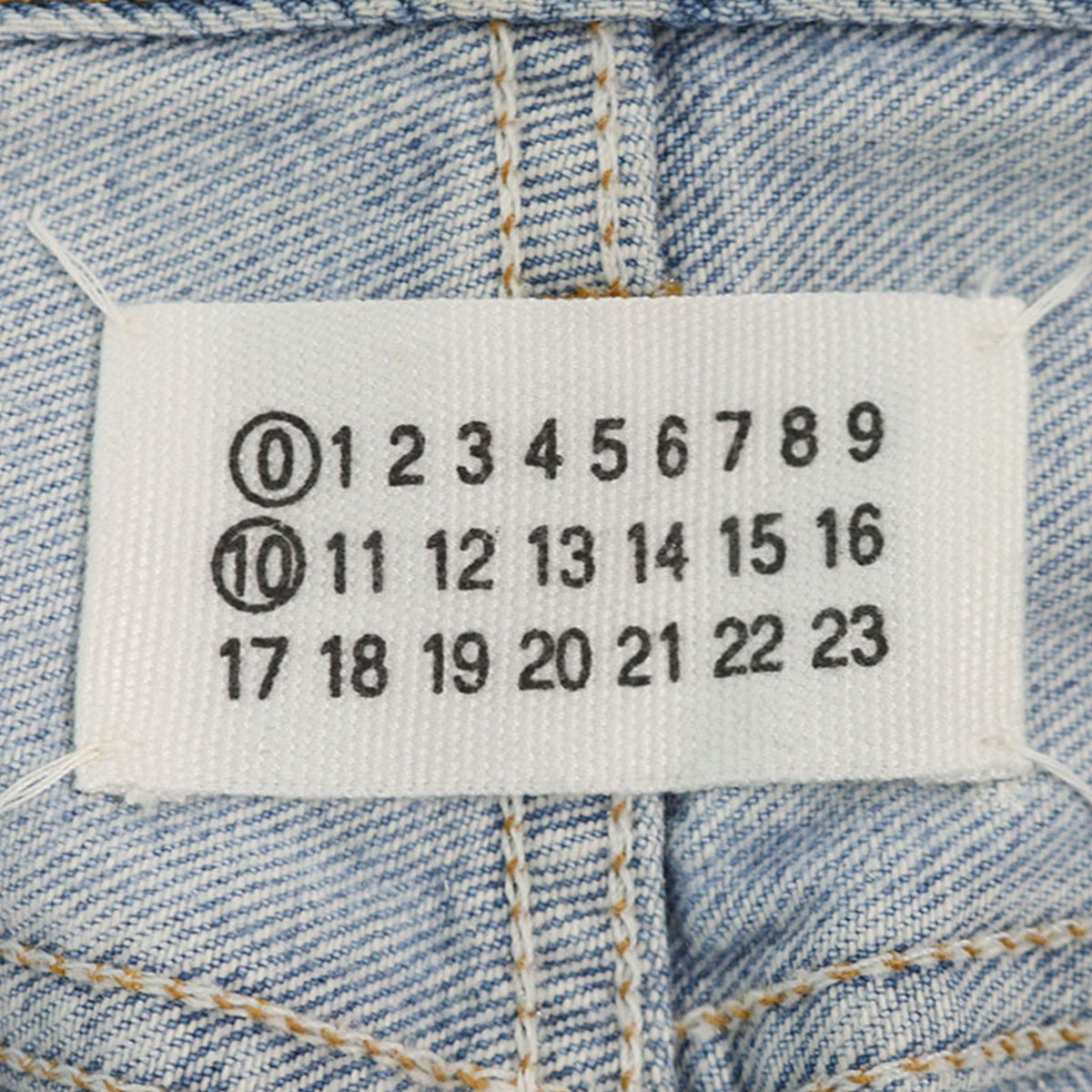 Maison Martin Margiela ⓪⑩ Cotton Denim Indigo White Size L