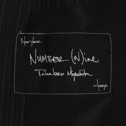 NUMBER (N)INE 2005 A/W Wool Silk Jacket Charcoal Gray Size 2