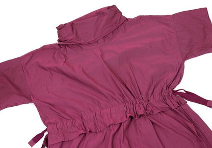 ISSEY MIYAKE 19SS Poly High-Neck Cinched Dress Pink Size 2