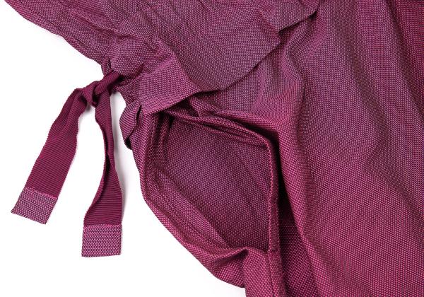 ISSEY MIYAKE 19SS Poly High-Neck Cinched Dress Pink Size 2