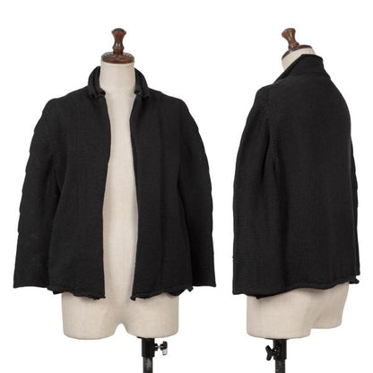 Y's Cotton Buttonless Knit Jacket Black Size 3
