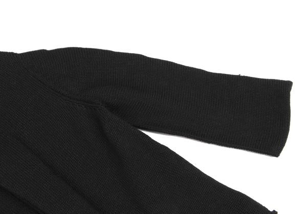 Y's Cotton Buttonless Knit Jacket Black Size 3