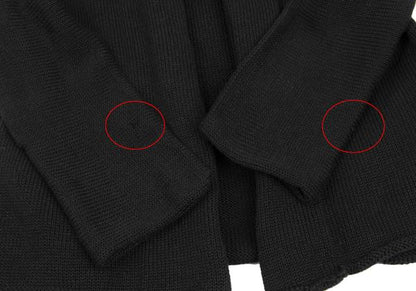 Y's Cotton Buttonless Knit Jacket Black Size 3