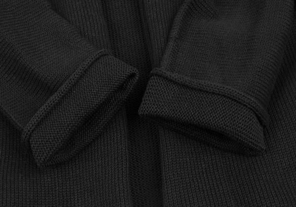 Y's Cotton Buttonless Knit Jacket Black Size 3