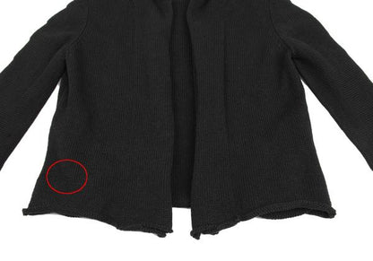 Y's Cotton Buttonless Knit Jacket Black Size 3