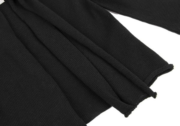 Y's Cotton Buttonless Knit Jacket Black Size 3