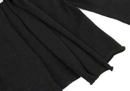 Y's Cotton Buttonless Knit Jacket Black Size 3