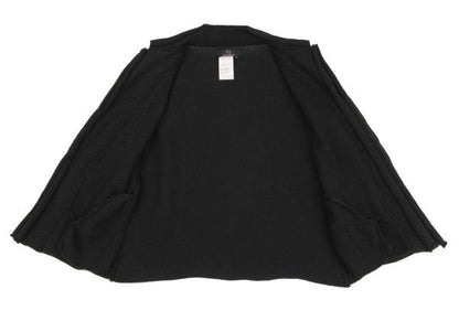 Y's Cotton Buttonless Knit Jacket Black Size 3