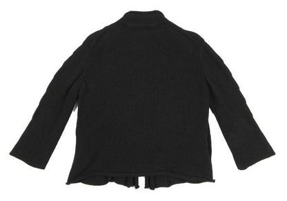 Y's Cotton Buttonless Knit Jacket Black Size 3