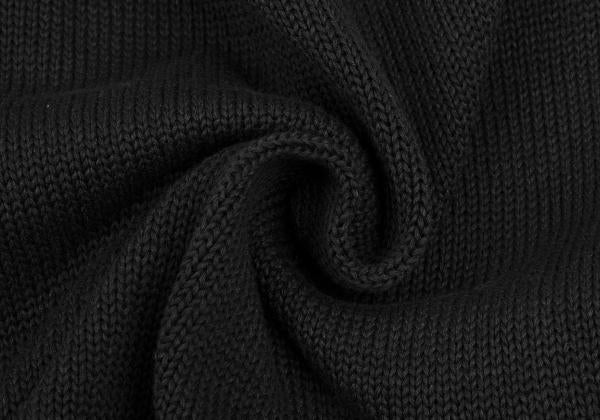 Y's Cotton Buttonless Knit Jacket Black Size 3
