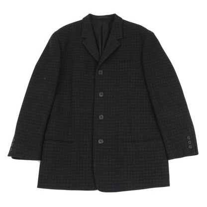 Y's for men Wool Shadow Checker Jacket Navy Size S
