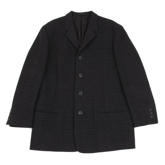 Y's for men Wool Shadow Checker Jacket Navy Size S