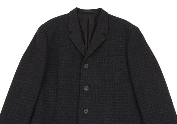 Y's for men Wool Shadow Checker Jacket Navy Size S
